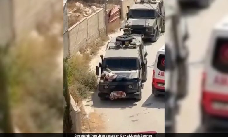 Soldados israelenses amarram palestino ferido a um jipe ​​na Cisjordânia, vídeo viral