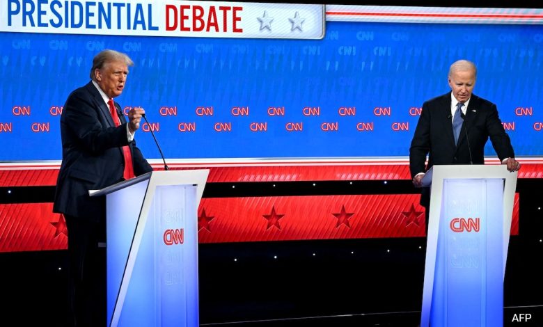 Biden vacilante e Trump entram em choque no debate presidencial