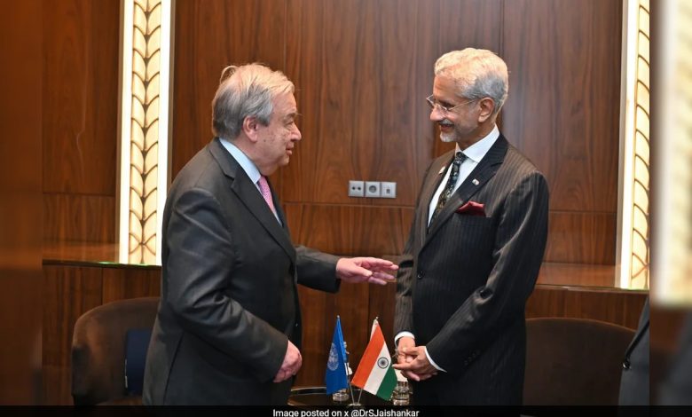 'Discutidos pontos críticos globais': S Jaishankar se reúne com o chefe da ONU no Cazaquistão